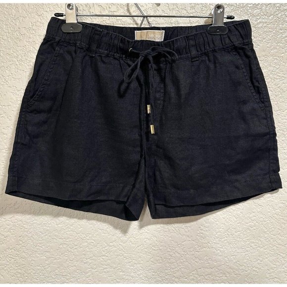 Michael Kors Pants - Michael Kors Black 100% Linen Drawstring Shorts